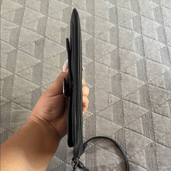 Coach Black Wristlet and Gray and Black Monogram Card Holder - Picture 10 of 16